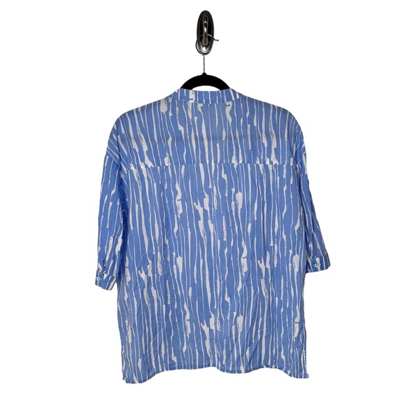 PATRIZIA LUCA BLUE AND WHITE COTTON TOP SIZE S - Picture 2 of 6